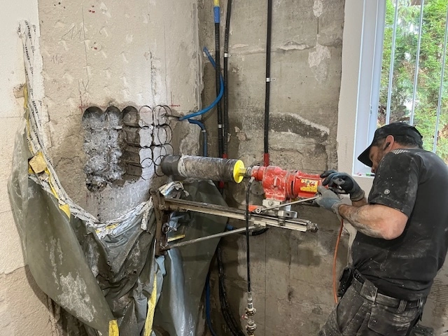 Bohrgerät auf der Baustelle